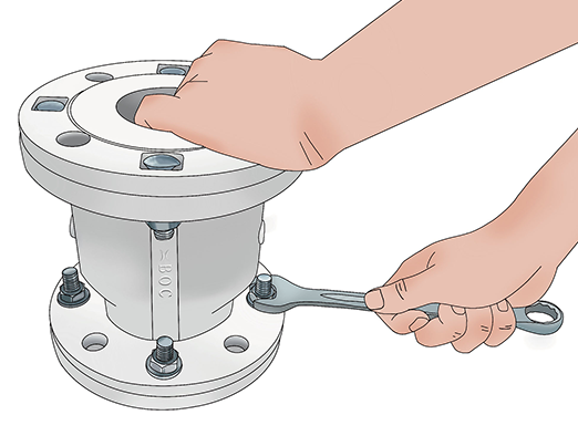 DN50-DN80 pinch valve rubber sleeve replacement instruction